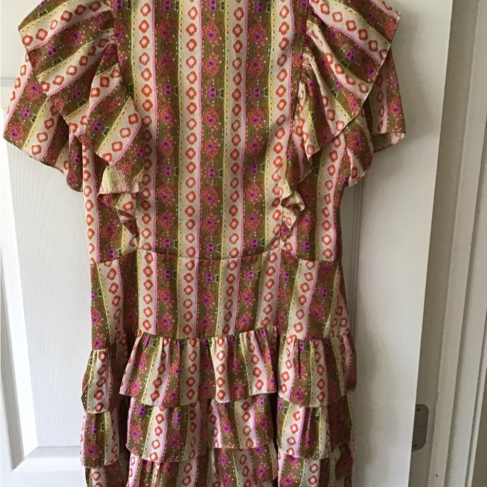 Sandro Multicolor Ruffle Dress - Picture 2 of 5